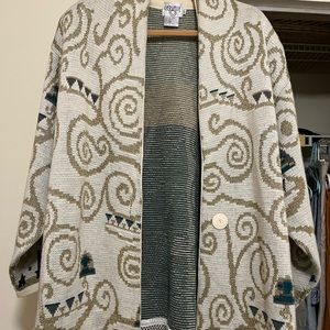 Cardigan w/ shoulder pads. Size L